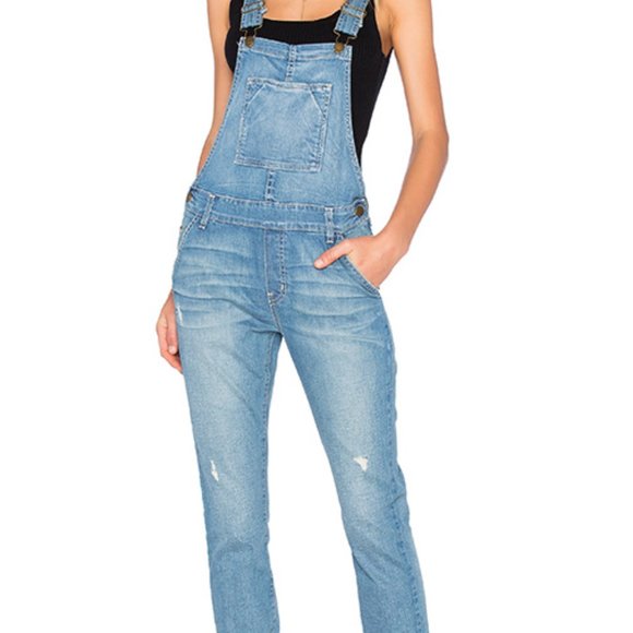 Current/Elliott The Charley stretch-denim overalls - Picture 1 of 11